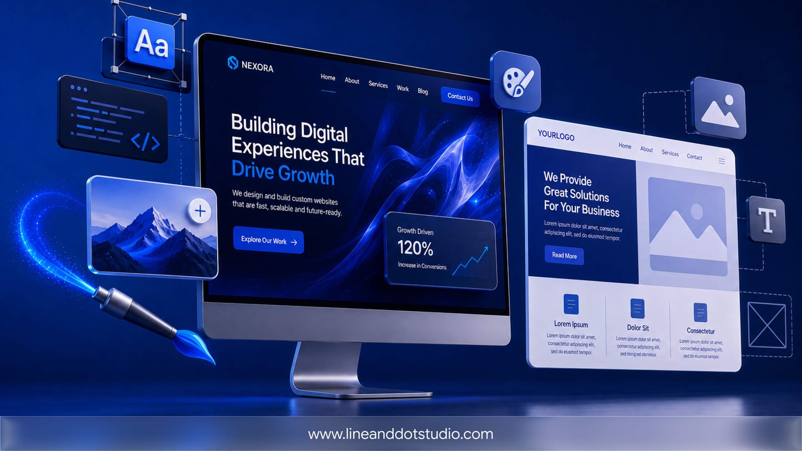 Comparison of building a custom website vs template for your brand;s online presence