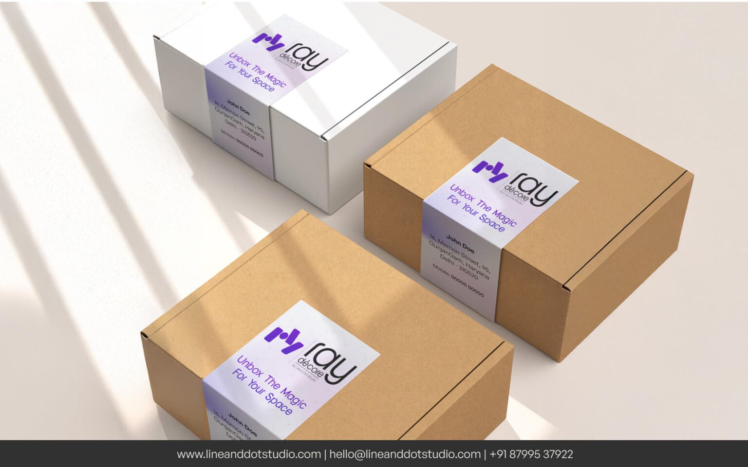 Box Packaging Design for a decor brand