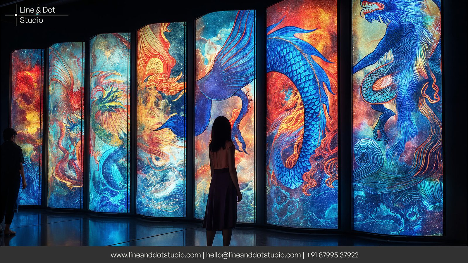 Interactive exhibition design combining LED and multi-sensory experiences