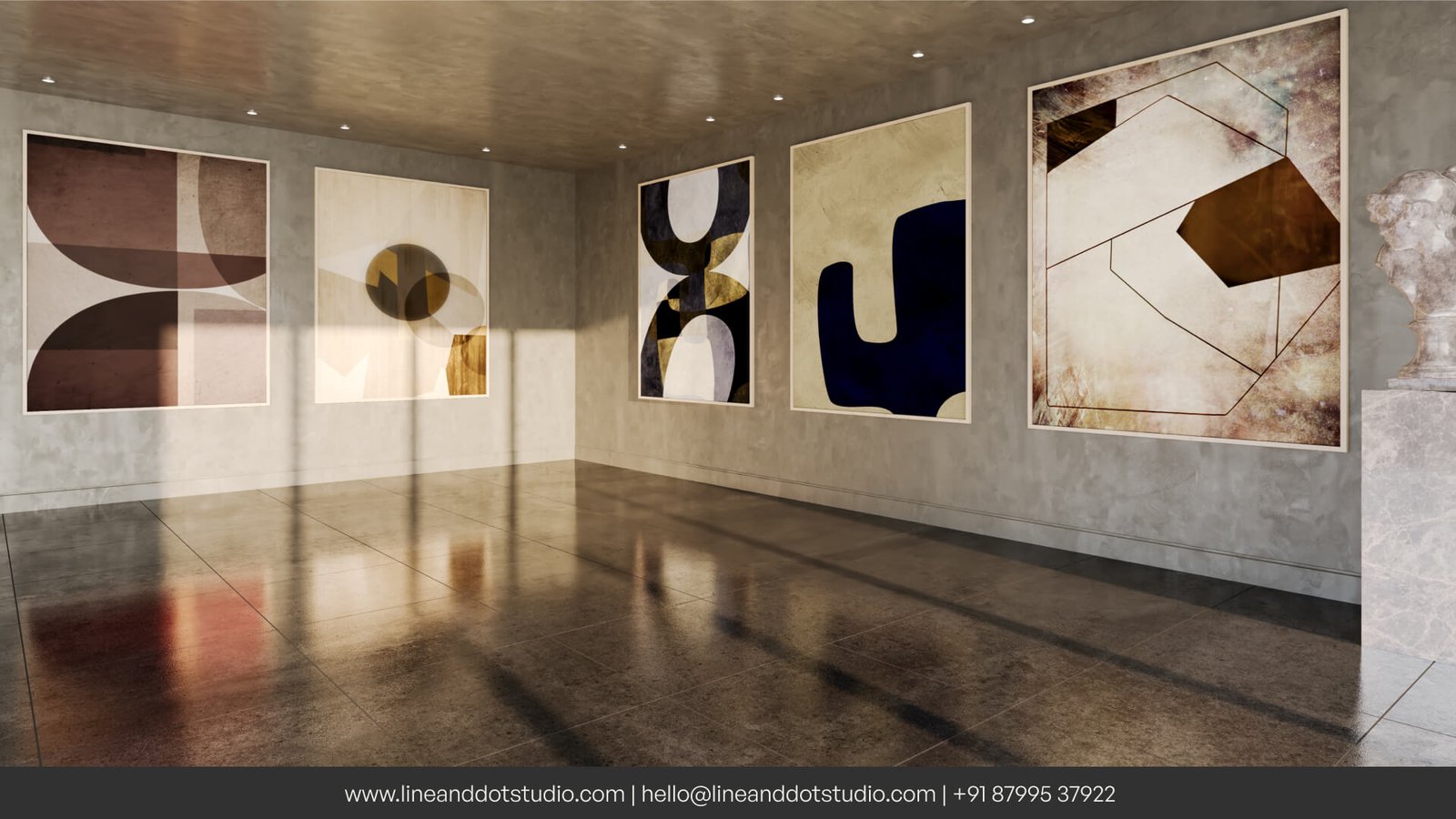 art and design of a museum or exhibition