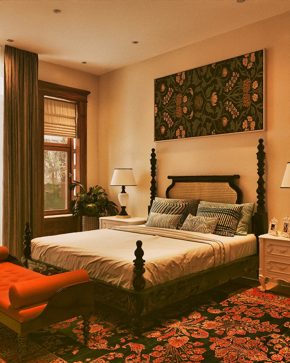 Free Spirit, second bedroom in a softer, restful palette