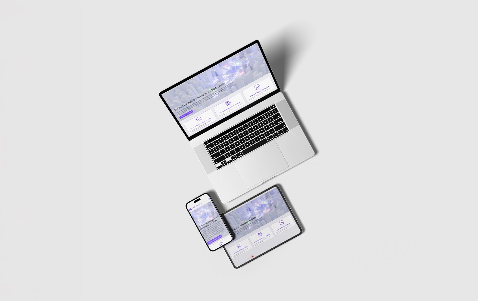 The Manasara AI website and app across multiple devices