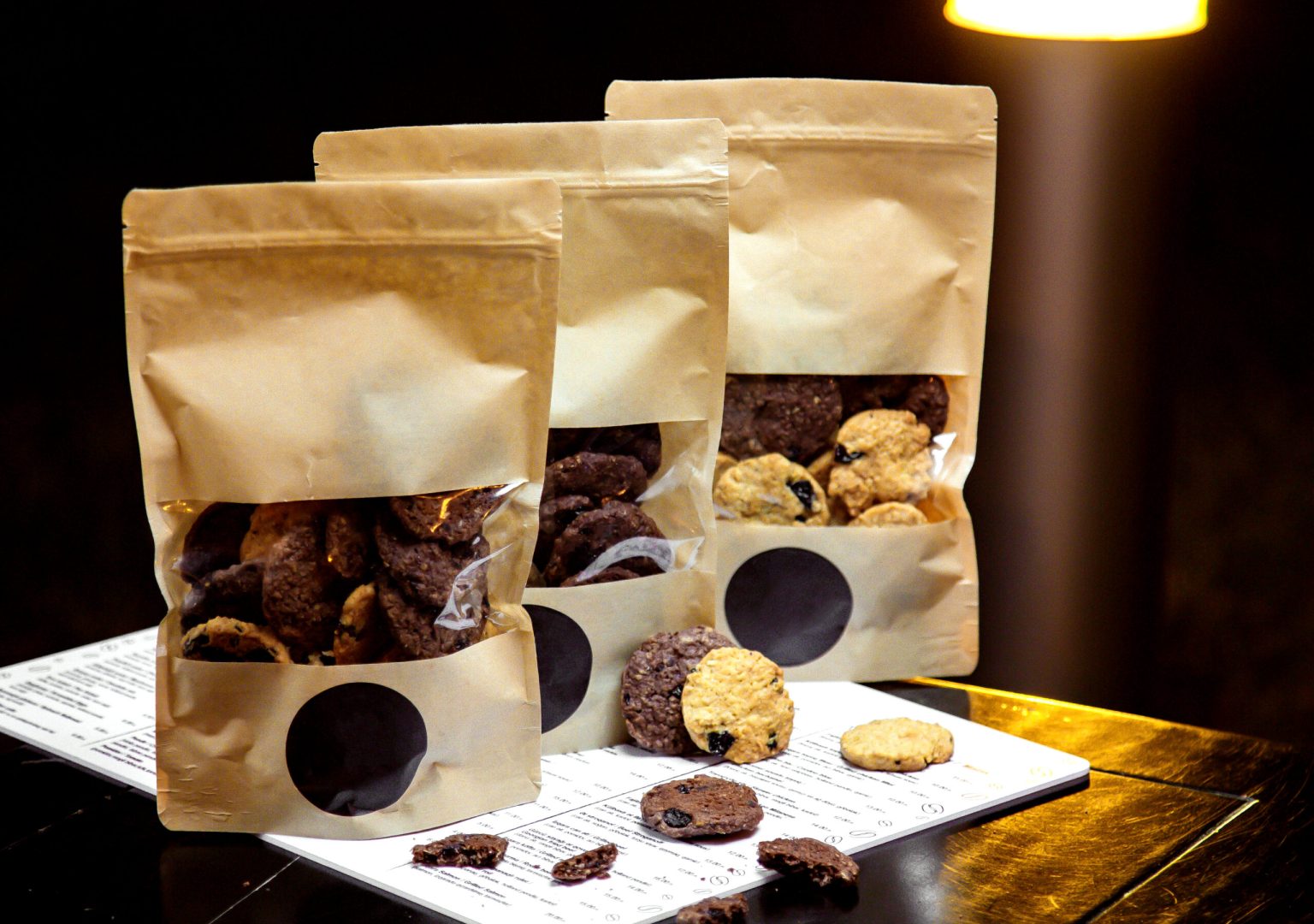 black and white cookies in package