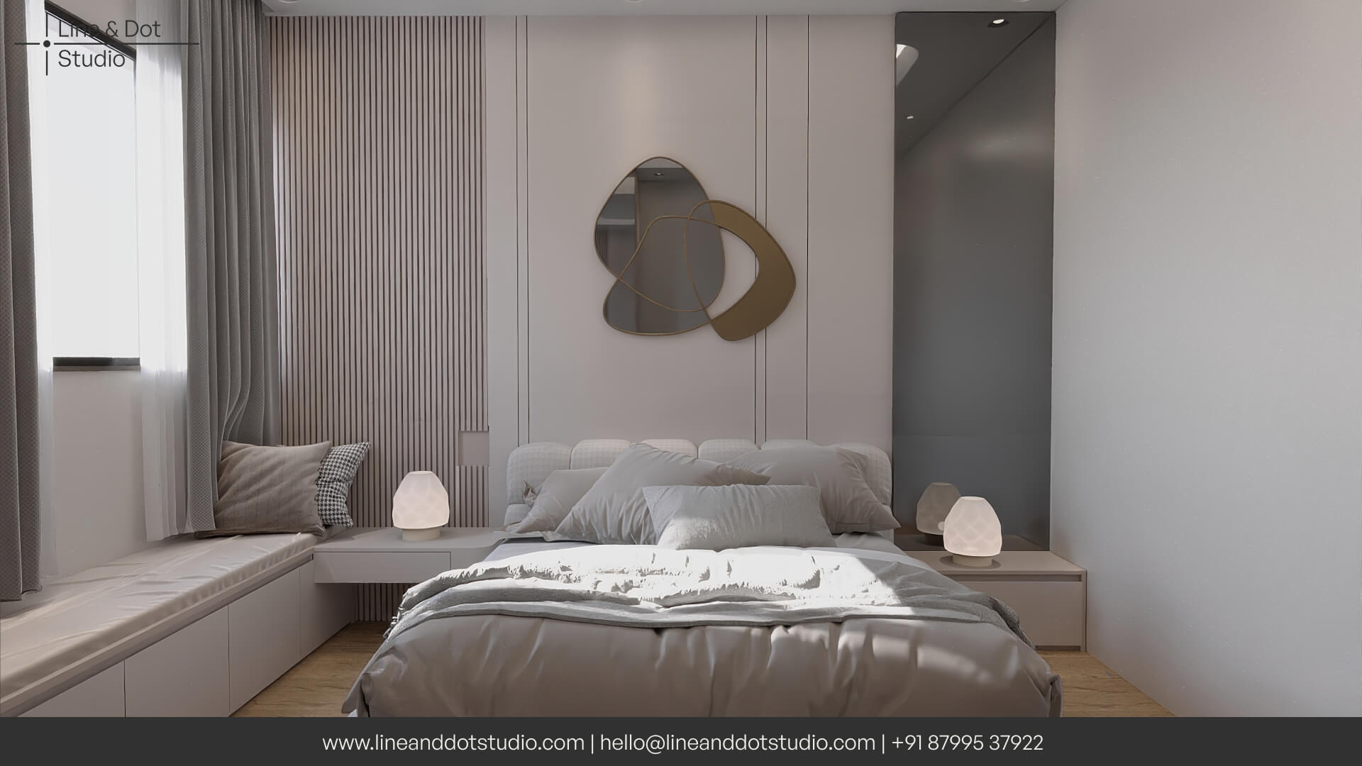 Interior bedroom modeling & rendering